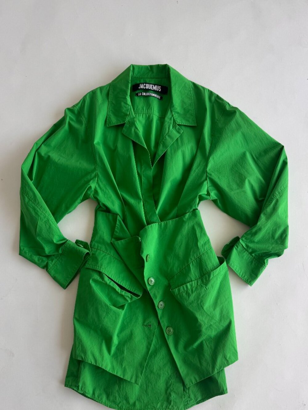 Jacquemus Green Cotton Utility Dress